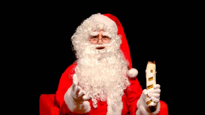 Noel Baba KasapDöner yiyor