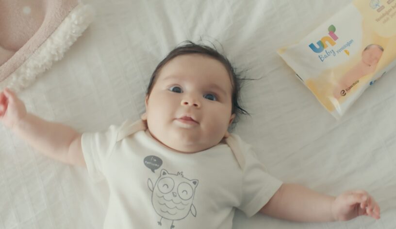 Uni Baby ıslak mendilinin doğallığını vurguluyor-campaigntr